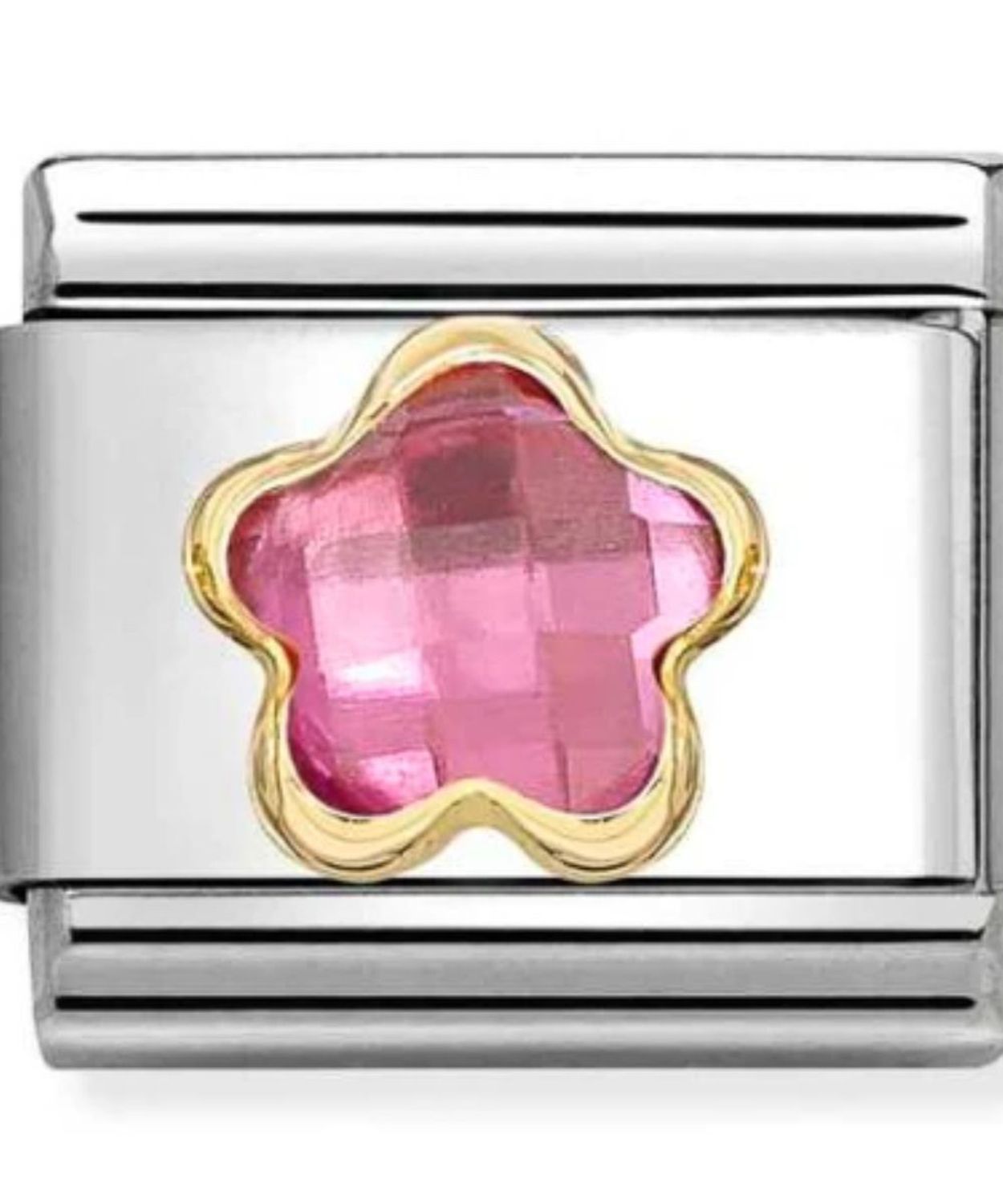 Charms NOMINATION 18K Różowa cyrkonia kwiatek Gold.jpg